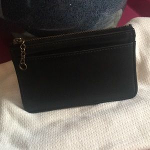 Coach black leather case